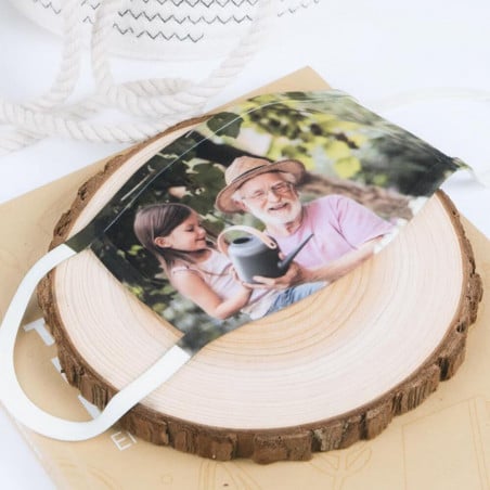 Masque tissu blanc personnalisé