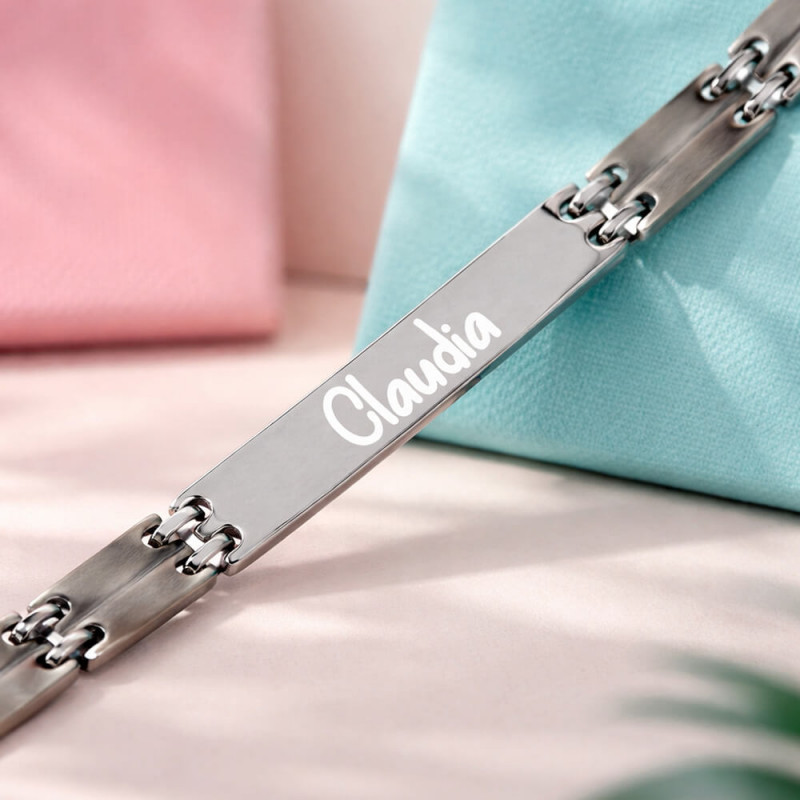 Gourmette double croche personnalisée