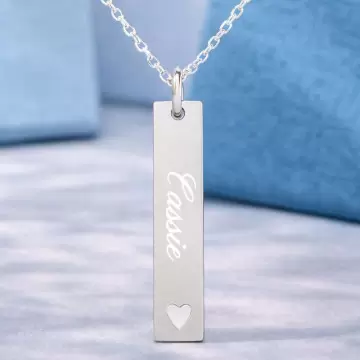 Pendentif médaille coeur ivoire plaqué or - Enfant - à graver