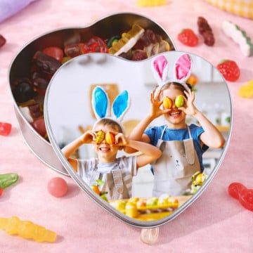 Boite bonbon cœur personnalisée