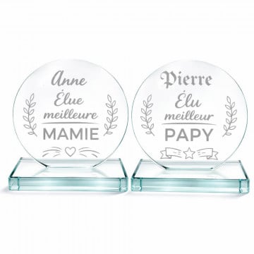 Trophée papy mamie personnalisé | Cadeau pour la fête des grands-mères et grand-pères