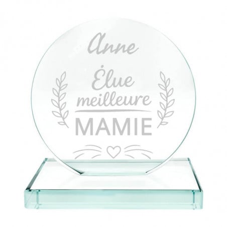 Trophée élue meilleure mamie gravé