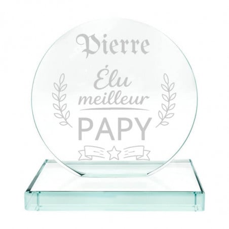 Trophée élu meilleur papy personnalisé