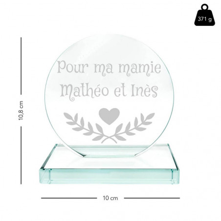 dimensions trophée meilleur papy mamie personnalisé