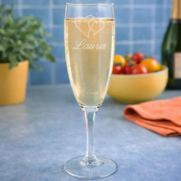 Flûte à champagne personnalisée gravée