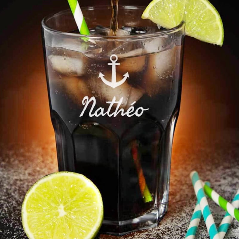 Verre à soda personnalisé