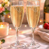 2 flûtes à champagne initiales personnalisable