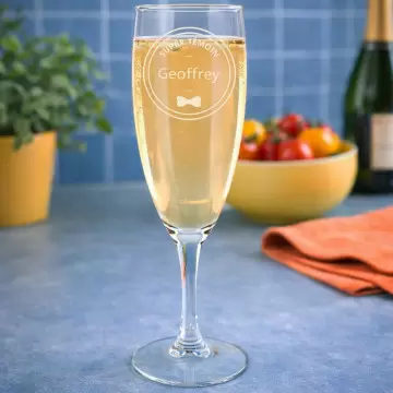 Flûte à champagne témoin du marié personnalisé