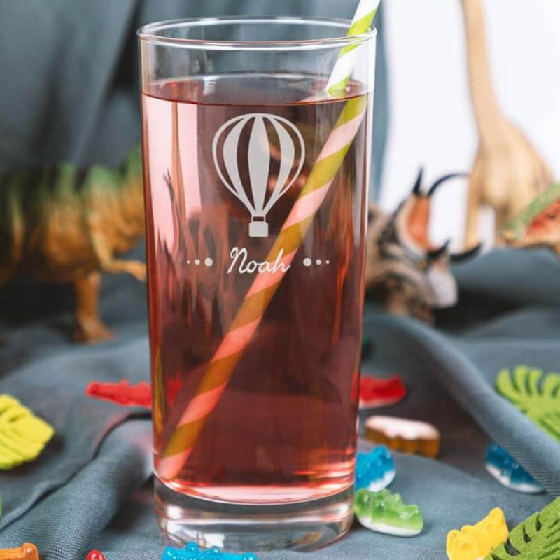 Verre sirop montgolfière personnalisé