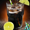 Verre à soda original gravé