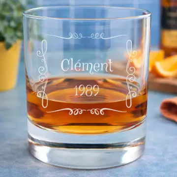 Verre à whisky arabesque personnalisé