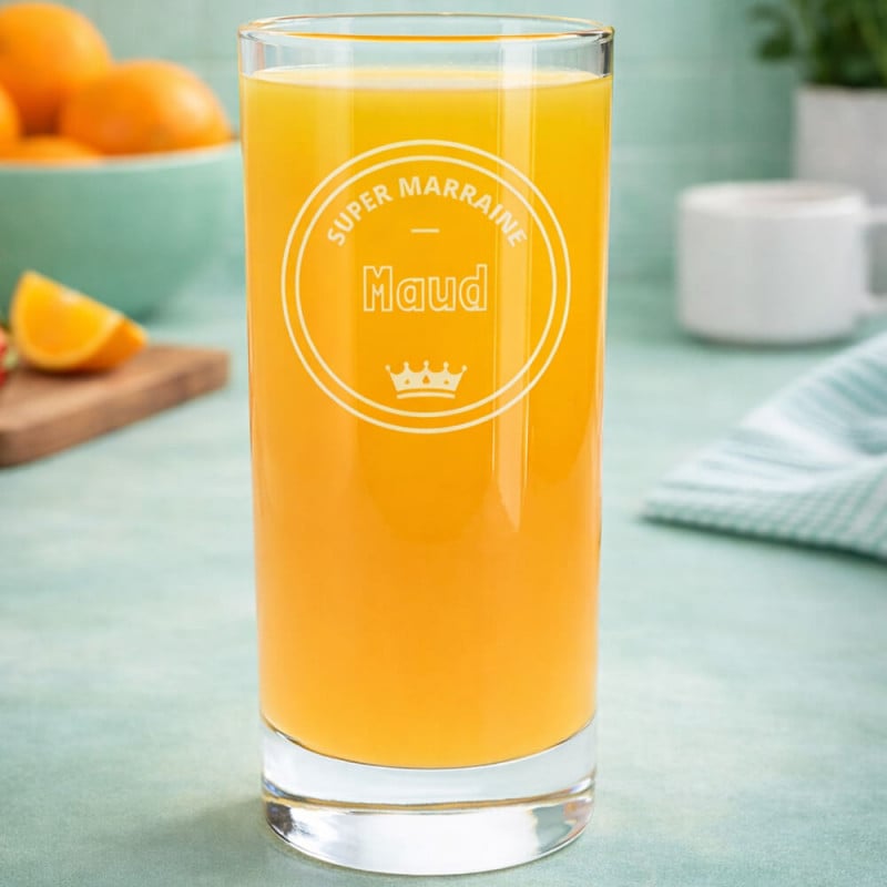 Verre apéritif marraine personnalisé