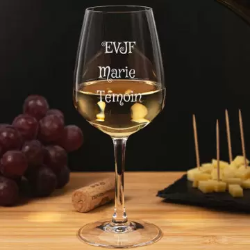 Verre à vin blanc gravé