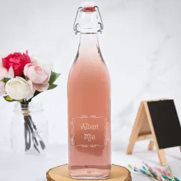 Bouteille en verre arabesque personnalisé