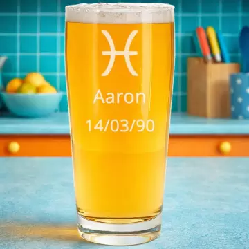 Verre à bière demi gravé