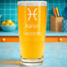 Verre à bière demi gravé