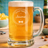Chope bière témoin lui gravée