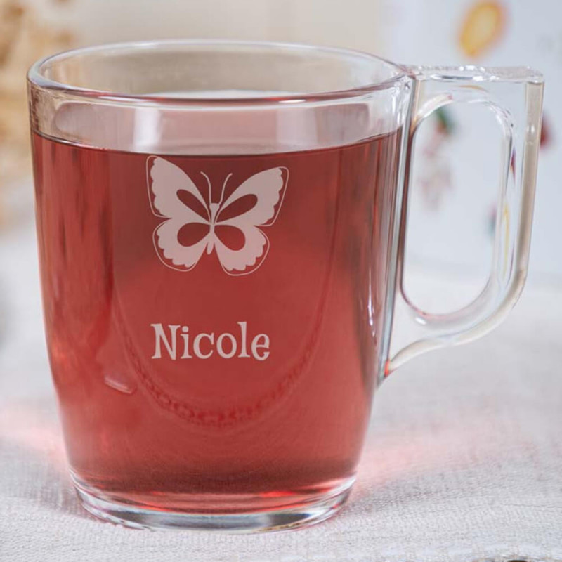 Tasse à thé personnalisable gravée