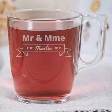 Tasse à thé Mr et Mme personnalisé