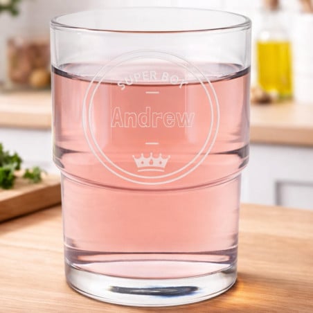 Verre à eau garçon personnalisé