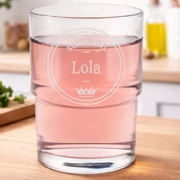 Verre à eau fille personnalisé