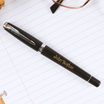 Stylo plume noir Parker Urban gravé