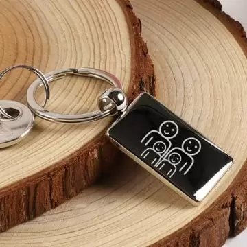 Porte-clés famille gravé