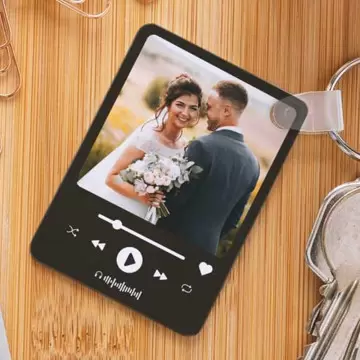 Porte clef Spotify personnalisé photo