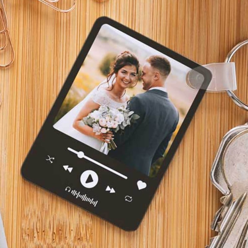 Porte clef Spotify personnalisé photo