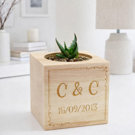 Ecocube arabesque personnalisé gravé
