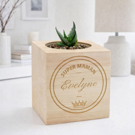Ecocube maman personnalisé gravé