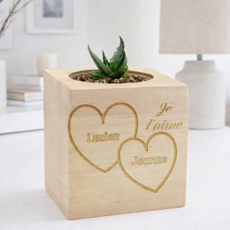 Ecocube amour personnalisé gravé