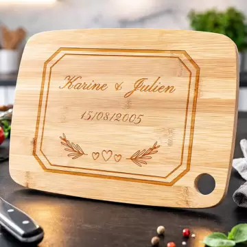 Planche de cuisine bois amour personnalisé
