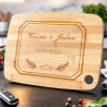 Planche de cuisine bois amour personnalisé