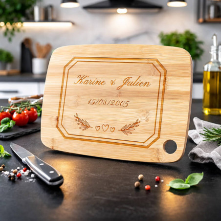 Planche cuisine amour personnalisé