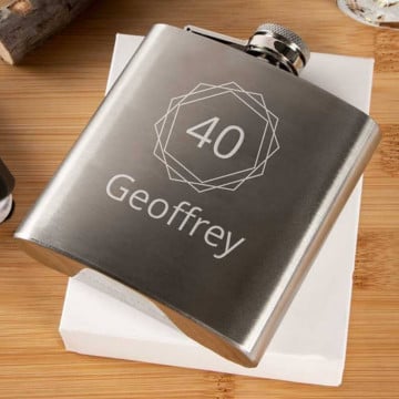Flasque à alcool anniversaire personnalisée