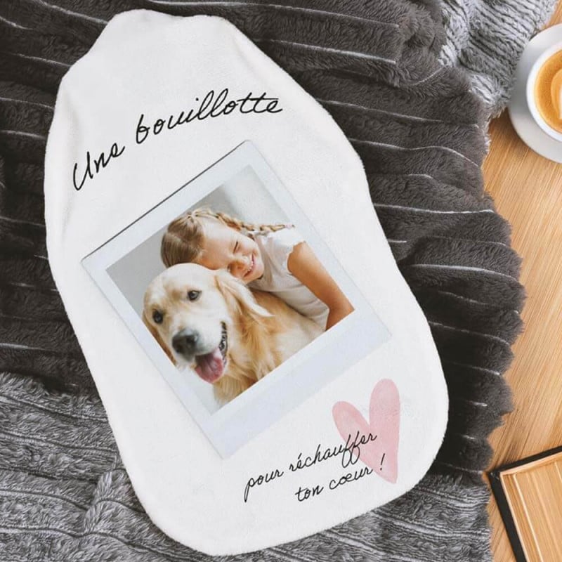 Bouillotte réchauffer ton cœur personnalisée