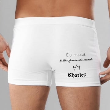 Boxer belle fesse personnalisé prénom