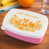 Boite gouter rose animaux à personnaliser