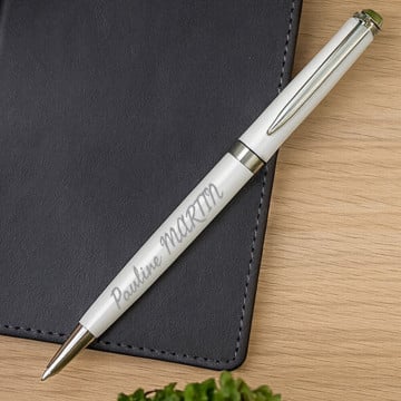 Stylo Waterman HEMISPHERE Laqué Blanc CT Bille personnalisé