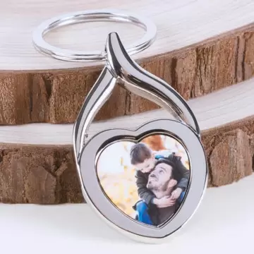 Porte clef métal love personnalisé photo