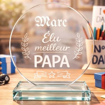 Trophée papa à personnaliser