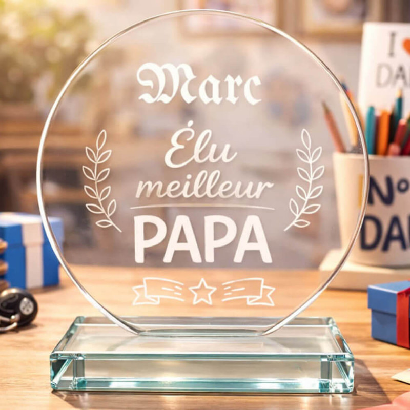 Trophée papa à personnaliser