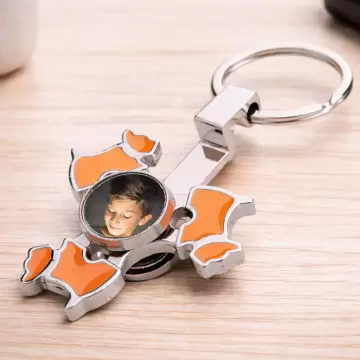 Porte clé hand spinner chien personnalisé