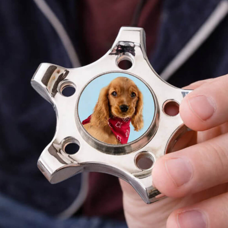 Hand spinner pentagonal personnalisé