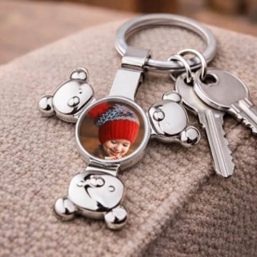 Porte clé hand spinner ourson personnalisé
