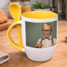Mug cuillère jaune personnalisé