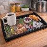 Plateau repas noir personnalisé