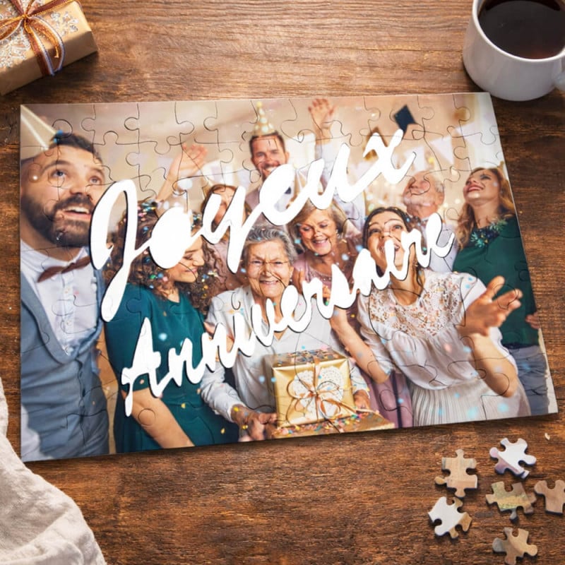 Puzzle joyeux anniversaire personnalisé photo