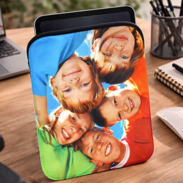 Pochette textile tablette avec photo imprimée